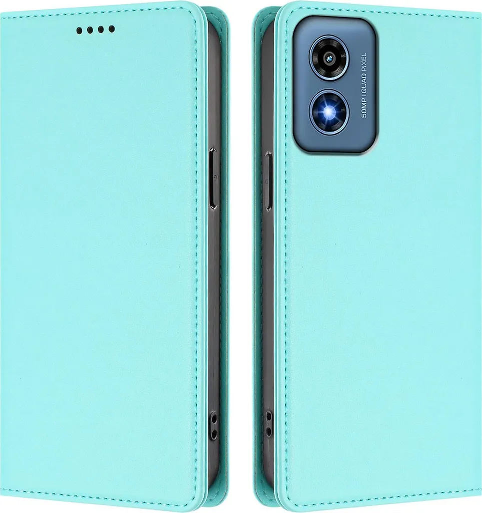 Flip Cover Motorola Moto G Play 2024 - Custodia a Libro Turchese