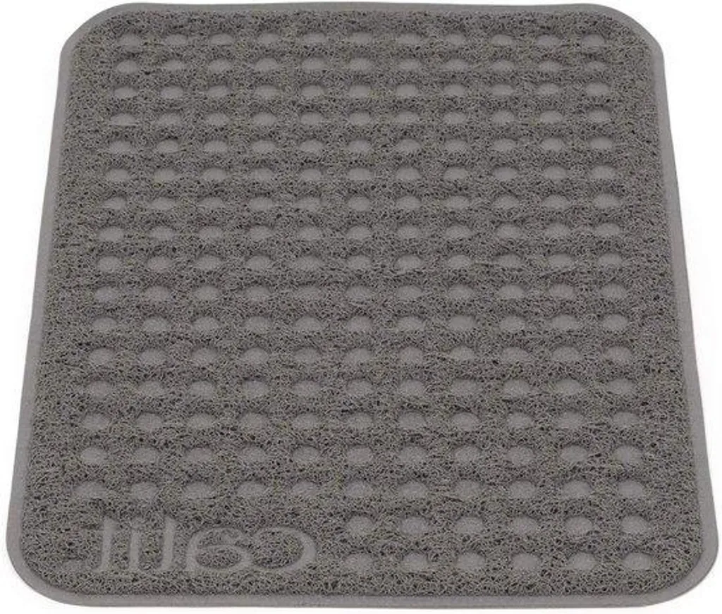 Tapis pour bac à litière spécial maison propre - Gris 40 x 60 cm