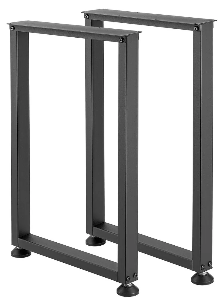 Pieds de bureau à domicile et établi 74 cm en acier, montage facile noir