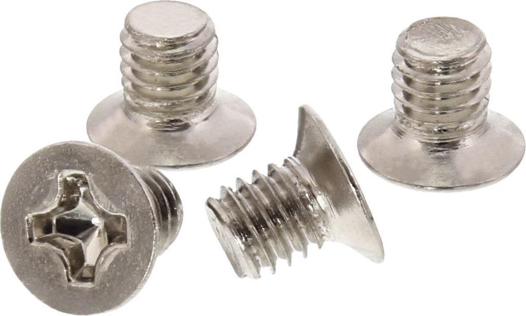 InLine Schraubenset, f. 2,5" HDD/SSD, 3mm, flacher Senkkopf, silber 1000er Pack, Silber