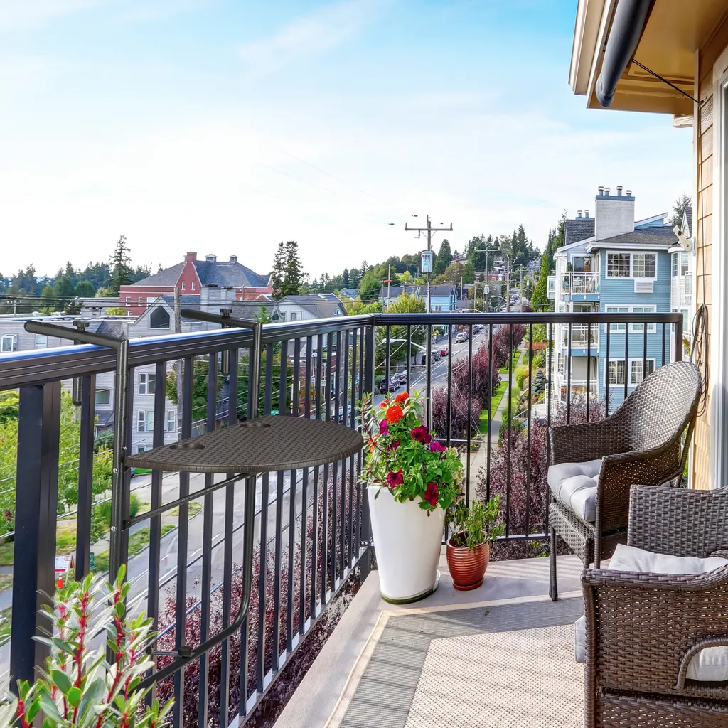Table pliante de balcon suspendue Bastian pour rambarde et extérieur