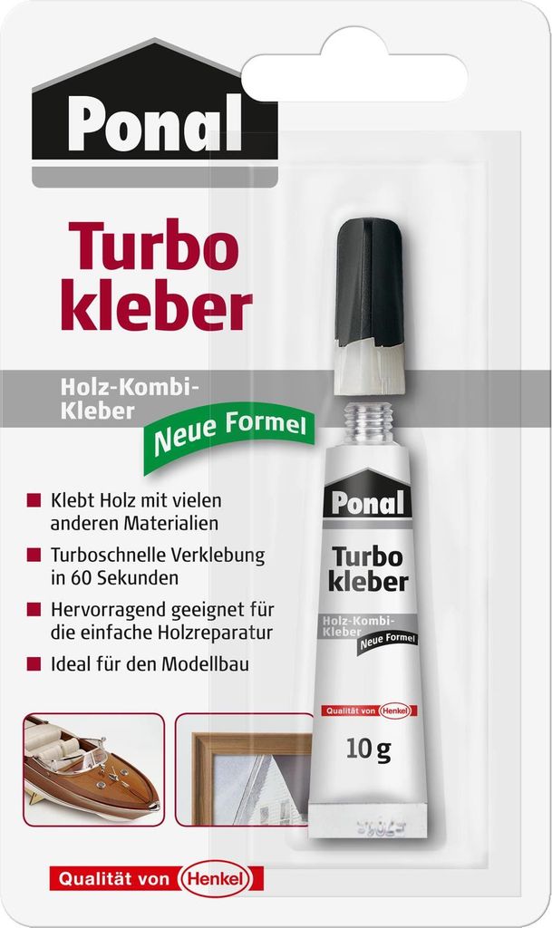 Ponal Turbokleber Holzleim,Tube mit 10g, 9H PES6N