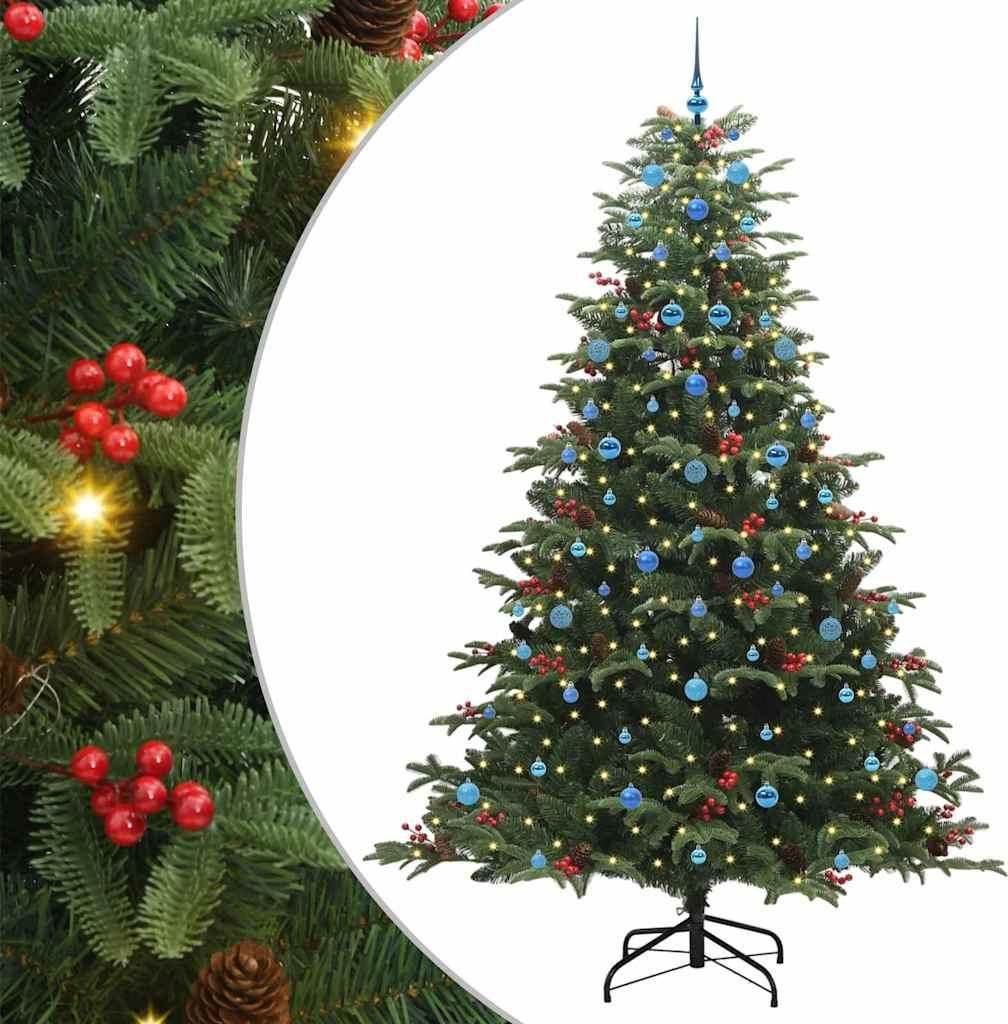 vidaXL Künstlicher Weihnachtsbaum mit 300 LEDs mit Ständer Grün 240 cm
