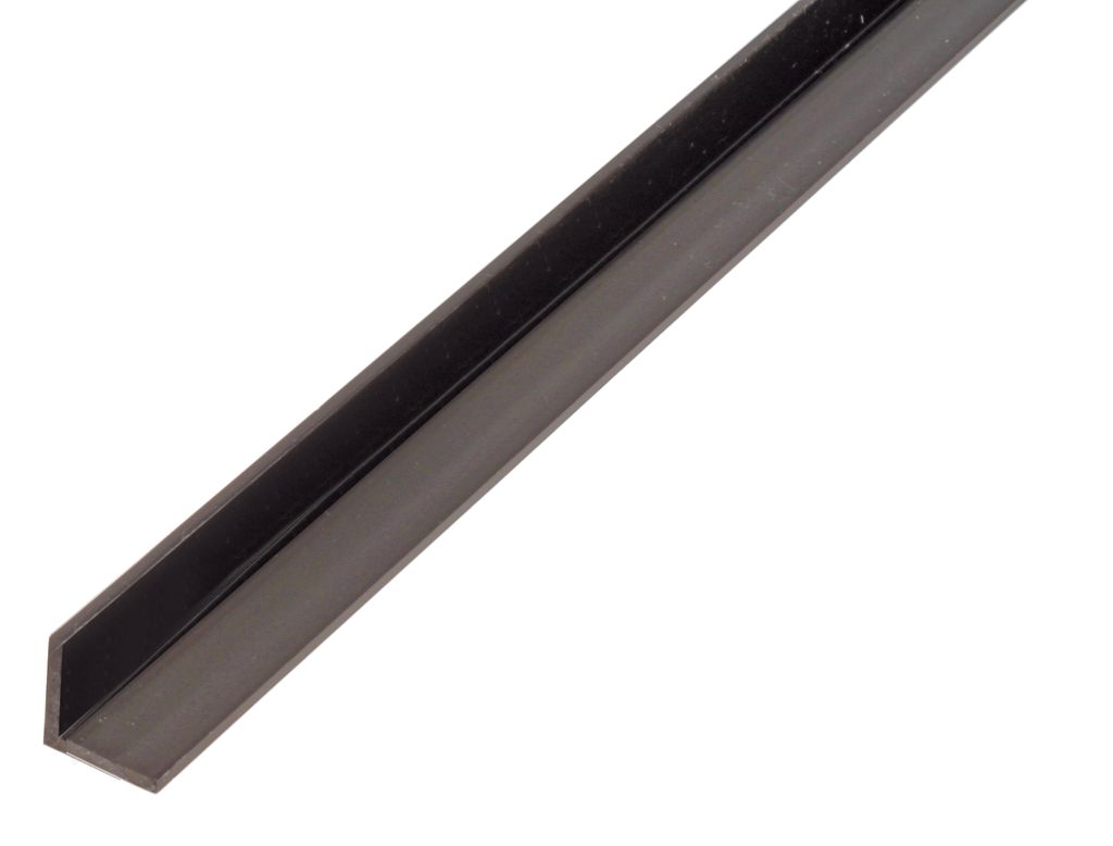 Alberts Winkelprofil | Kunststoff, schwarz | 1000 x 25 x 25 mm | 12er Set