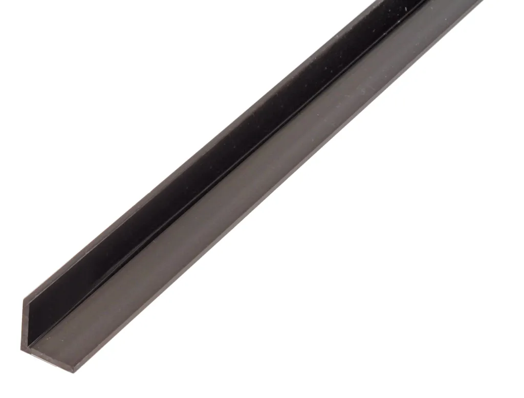 Cornière plastique noire pour angles de mur 25x25mm Alberts - 12 pcs