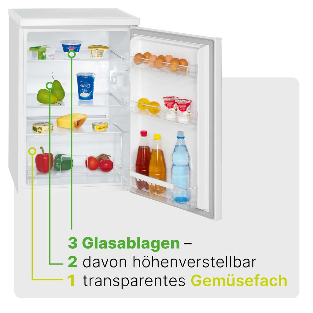 Bomann® Kühlschrank ohne Gefrierfach mit 133L