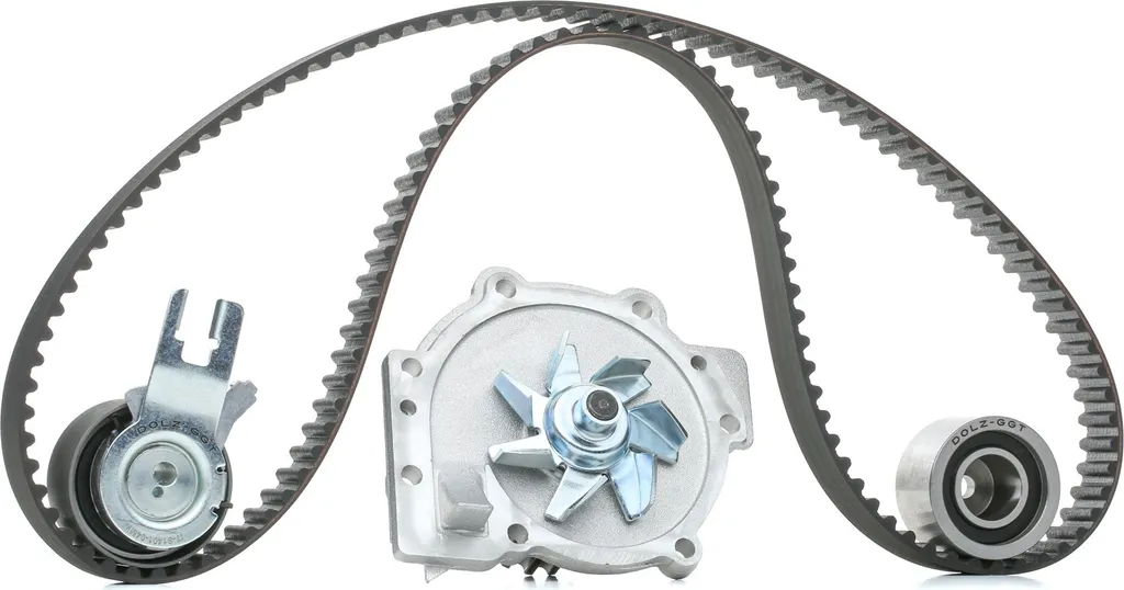 Kit de distribution et pompe à eau DOLZ pour Volvo XC60 et XC90 I D5