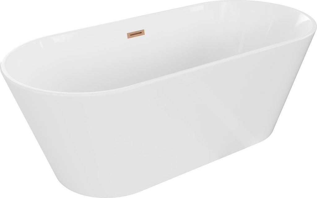 Mexen Flavia freistehende Badewanne 170 x 75 cm, weiß, Produktbild 