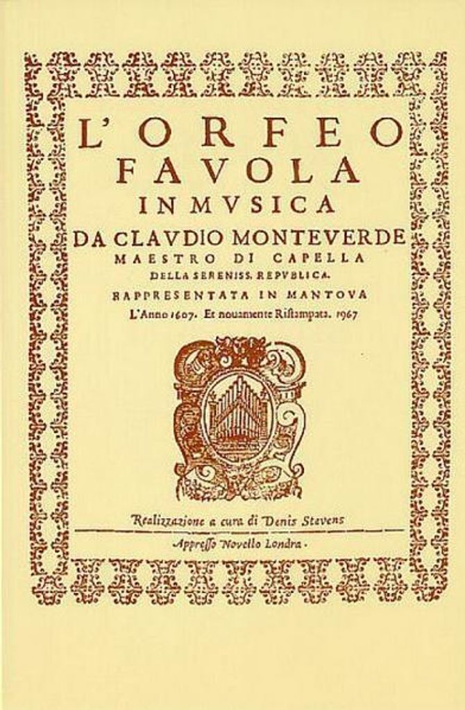Claudio Monteverdi: l'Orfeo - Favola in Musica Sv.318