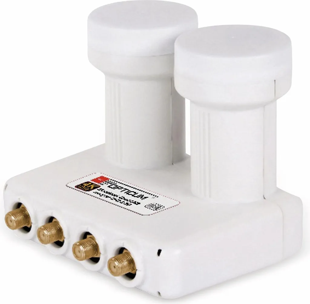 LNB Monoblocco Quad RED OPTICUM LMQP-04H 4 Uscite Oro Astra Hotbird