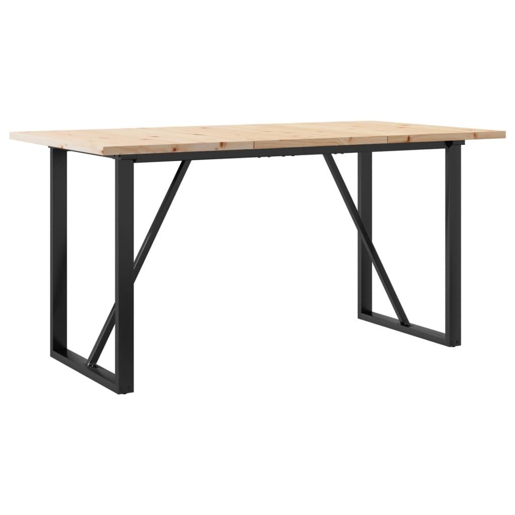 vidaXL Table de salle à manger O-cadres 160x80x75,5 cm pin Image du produit 