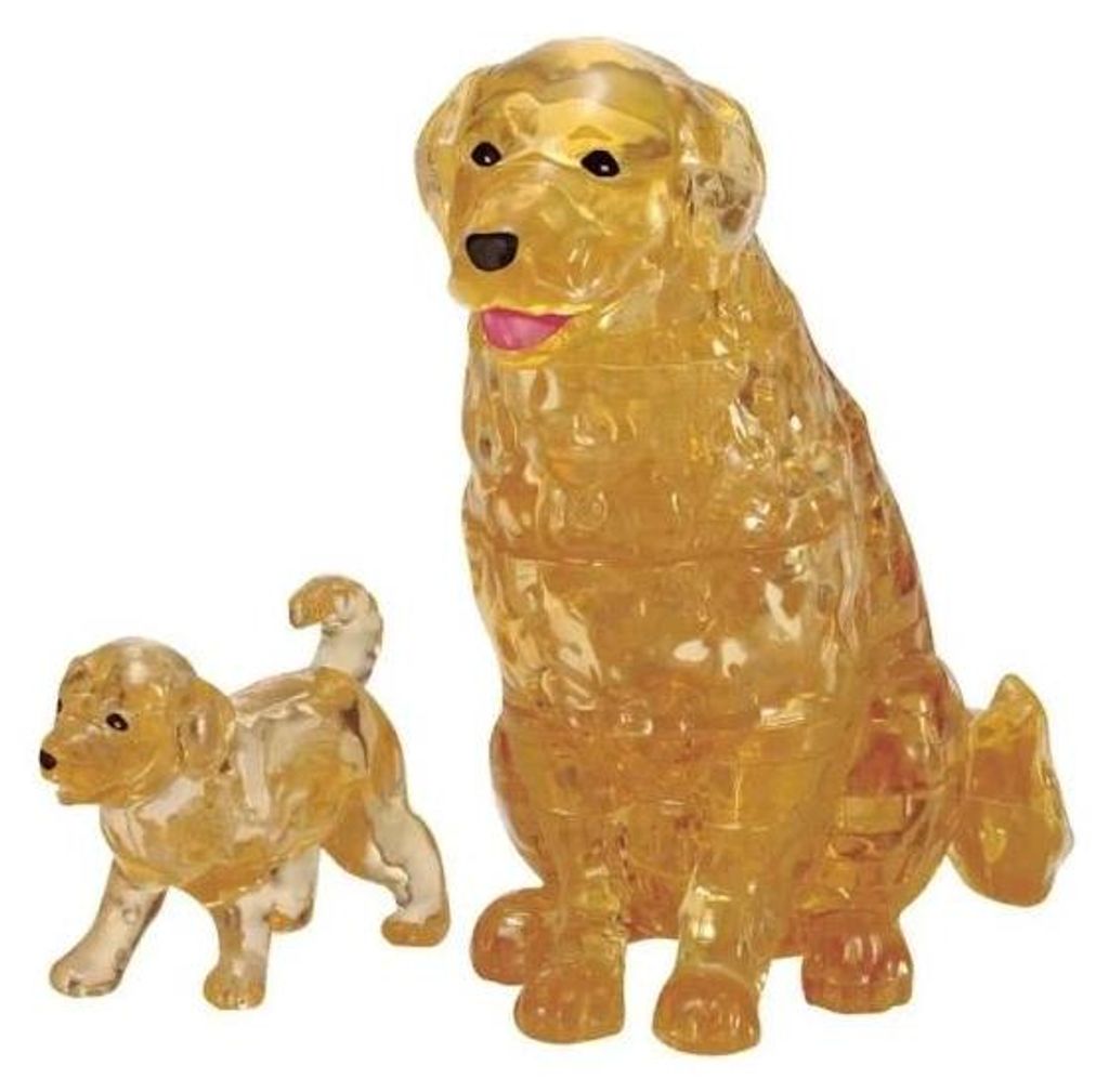 3D Kristallen Puzzel van een Hond - Kunstwerk bestaande uit Productafbeelding 
