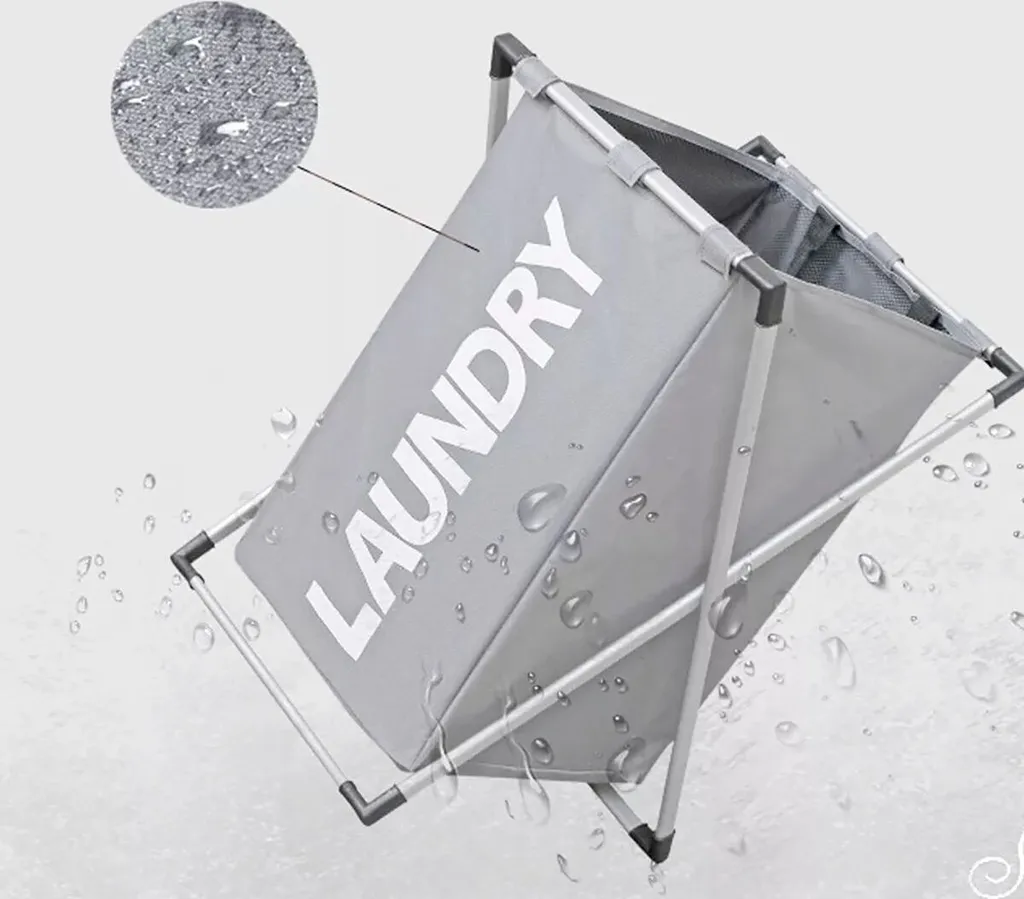 Panier à linge 1 compartiment pliable et imperméable gain de place - 4