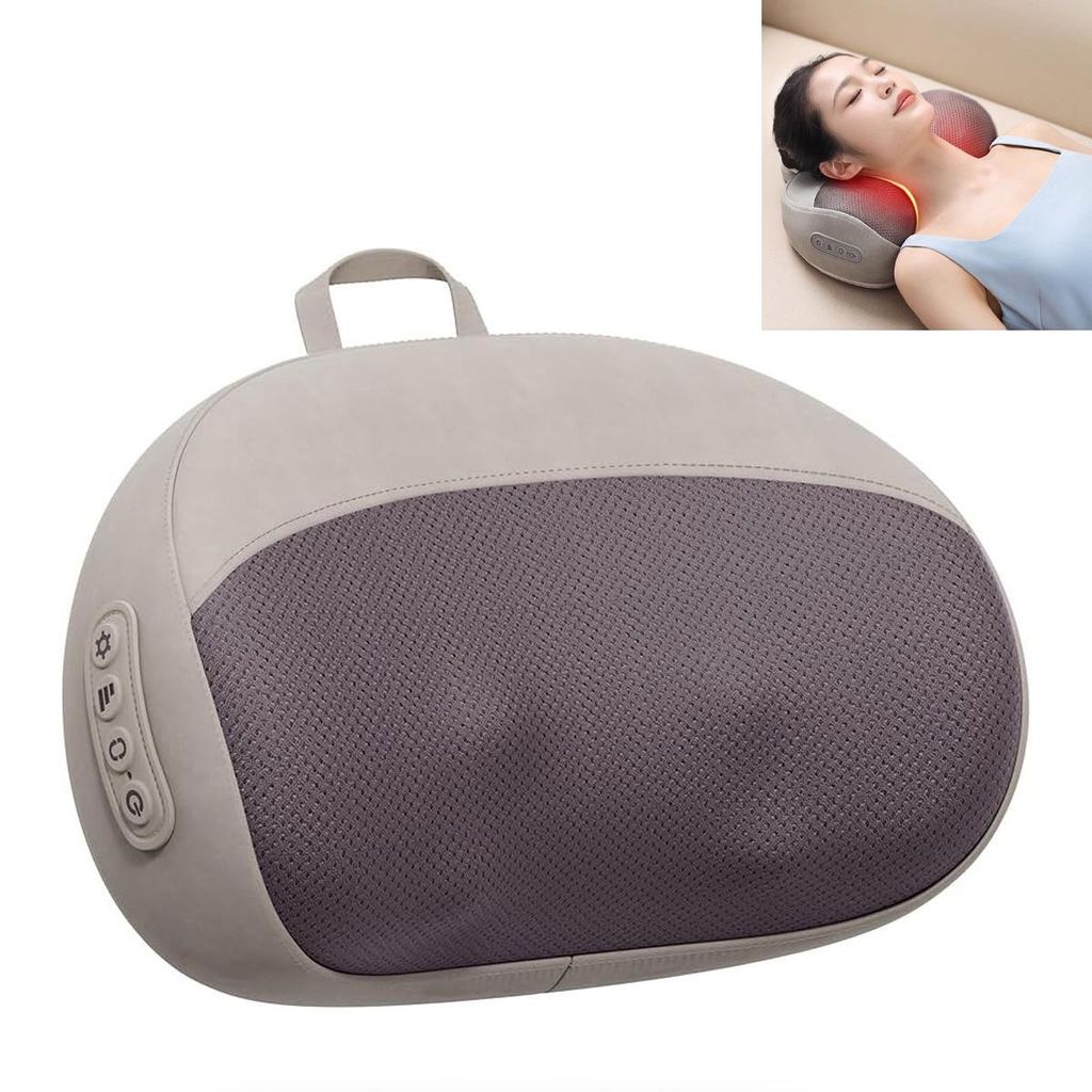 Nackenmassagegerät,Nacken und Schulter Massagegerät, Erwärmung und Vibrations, Schmerzlinderung, Muskel Nackenmassagegerät für Büro, Auto ode...