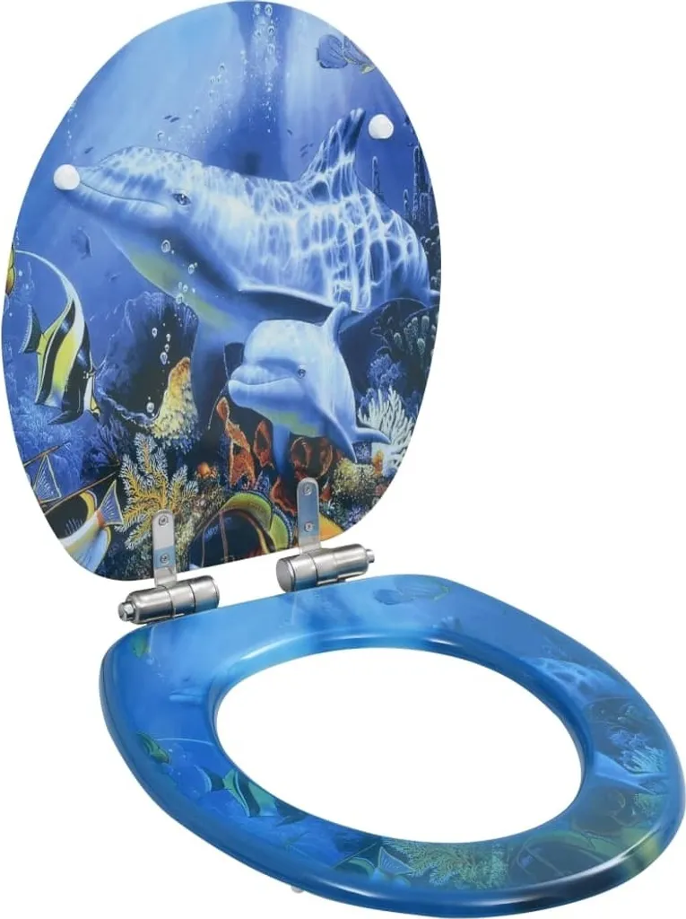 Set 2 Copriwater Delfino Soft-Close in MDF - Sedile WC Universale