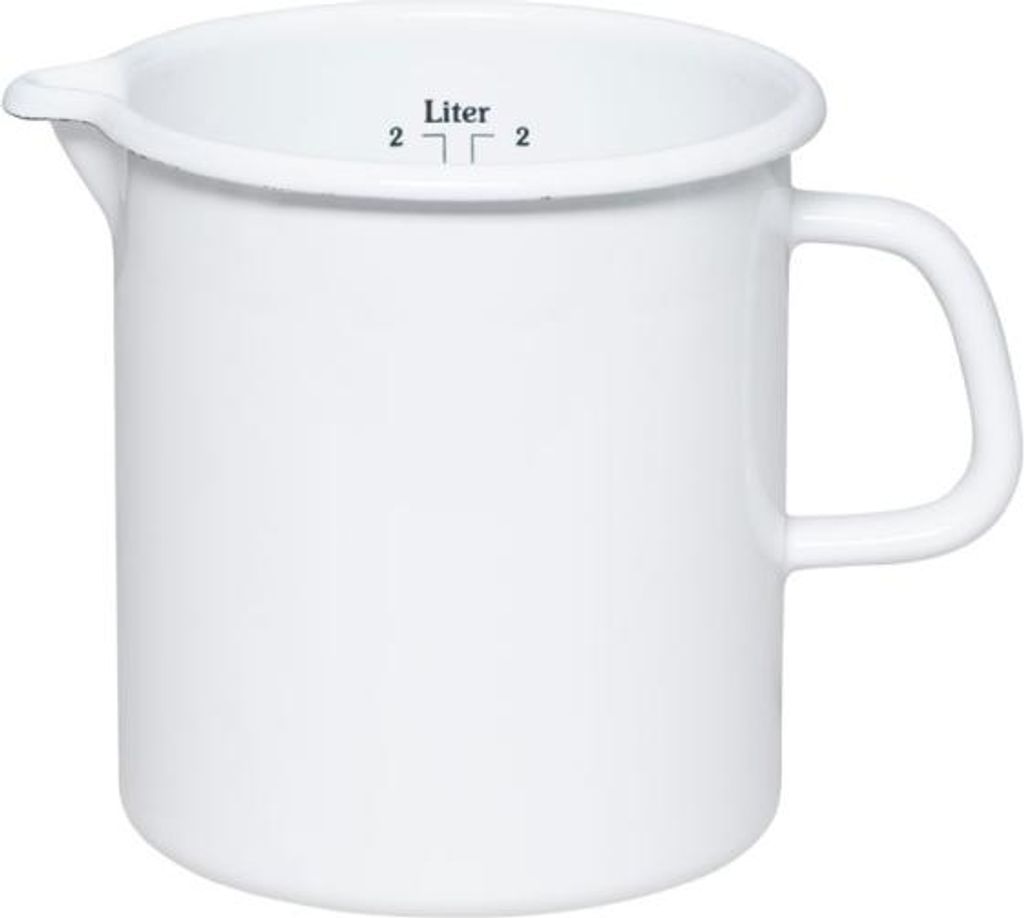 Riess Küchenmaß Ø14cm 2 Liter Emaille Classic Weiss Produktbild 