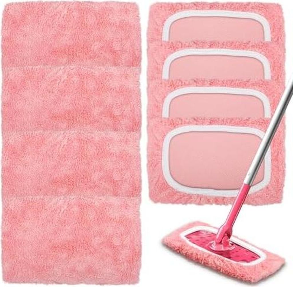 8 Bodentücher für Swiffer Sweeper Mop, 25,4 x 11,5CM Trockene/Feuchte Bodentücher, Wiederverwendbar und Ideal für Swiffer Bodenwischer Wet & Dr...