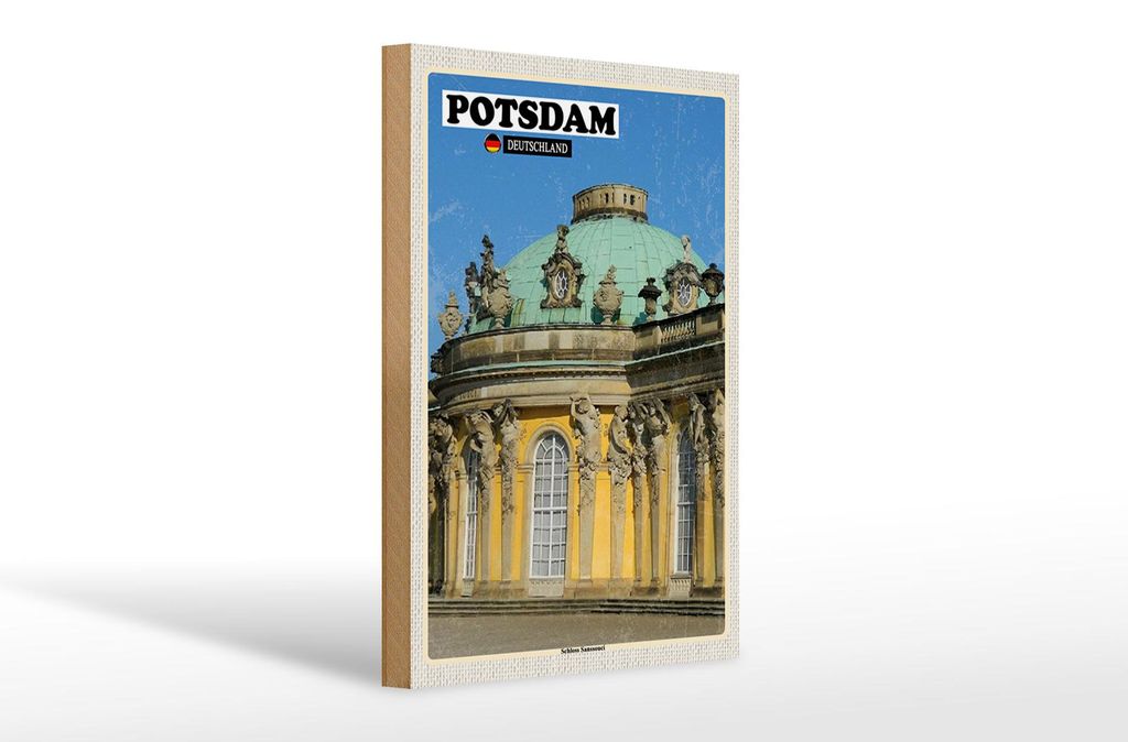 Holzschild Städte Potsdam Schloss Sanssouci 20x30cm
