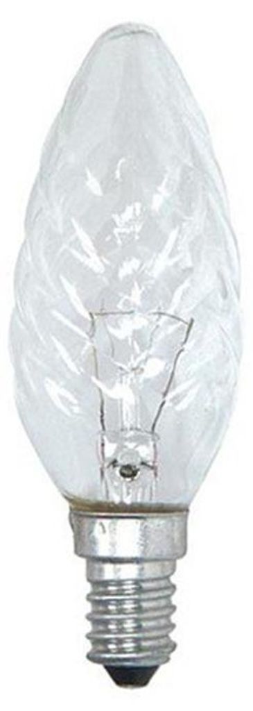 Rex Glühbirne Kerze gedreht 15W E14 KLAR Glühlampe warmweiß Produktbild 