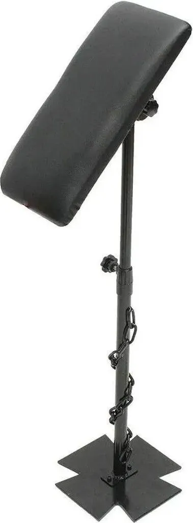 Poggiabraccio per tatuaggi - Supporto per braccia/gambe - Regolabile in altezza - Treppiede portatile - Imbottitura in Finto cuoio - Robusto telaio in ferro - Nero