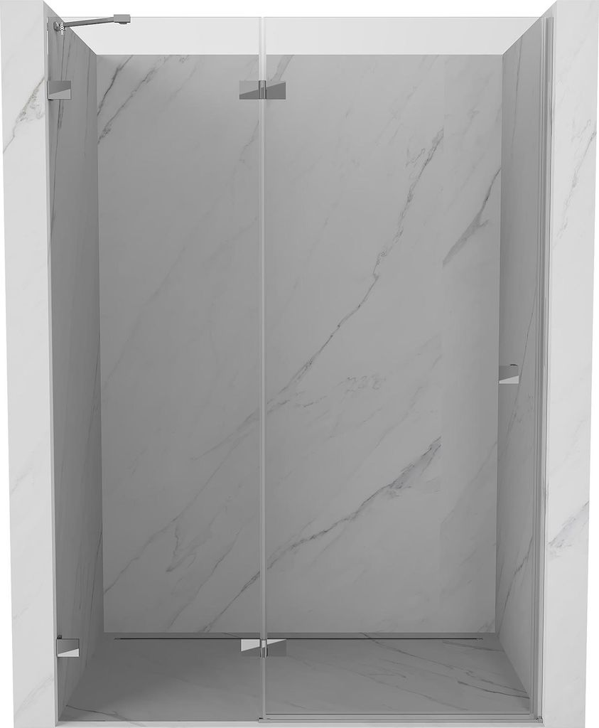 Mexen Lunar Duschdrehtür links 135 cm, transparent, Chrom - 834-135-000-01-00-L