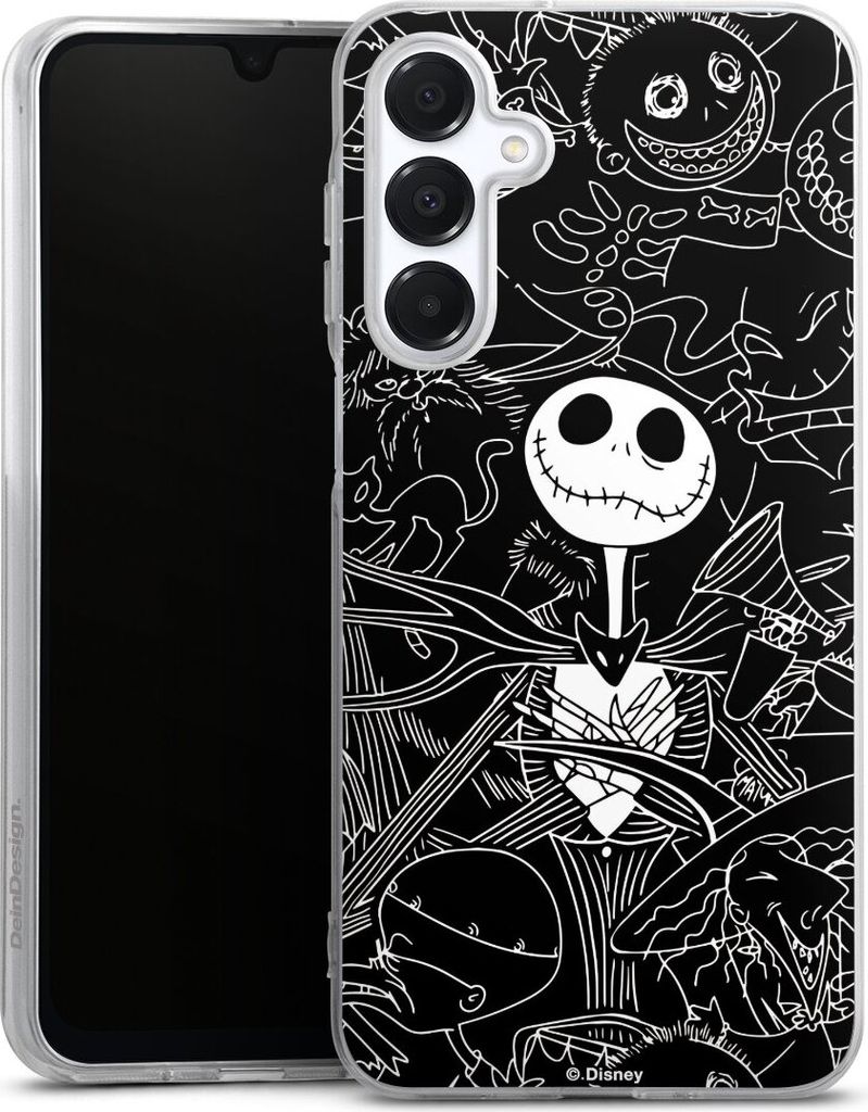 DeinDesign Handyhülle für Samsung Galaxy A16 5G Silikon Hülle Case Smartphone Schutzhülle Disney Halloween Nightmare Before Christmas