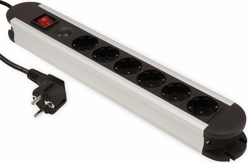Presa di corrente McPower "SL-06", 6 vie, protezione da Immagine del prodotto 