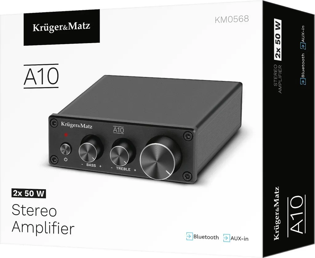 Ampli stéréo Bluetooth 2x50W A10 Kruger-Matz pour enceintes passives - 6