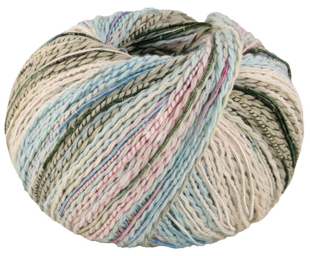 Lana Grossa - Torto 0002 rohweiß mint rosa graugrün Produktbild 