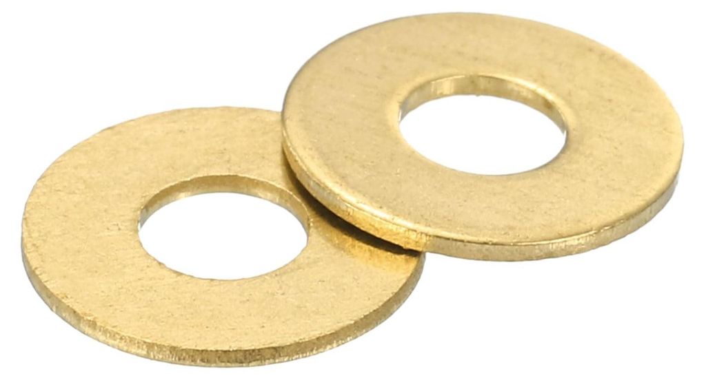 300 Stück flache Messingscheiben M3 x 8 mm x 0,5 mm für Schrauben und Bolzen