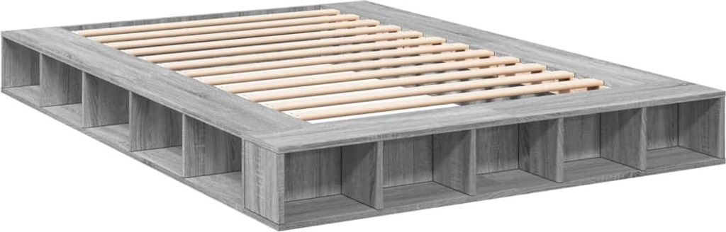 Bettgestell Grau Sonoma 140x200 cm Holzwerkstoff
