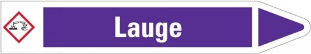 Dreifke Aufkleber I RKZ-Etikett Lauge, rechts, violett/weiß, für Ø 25-40mm, ...