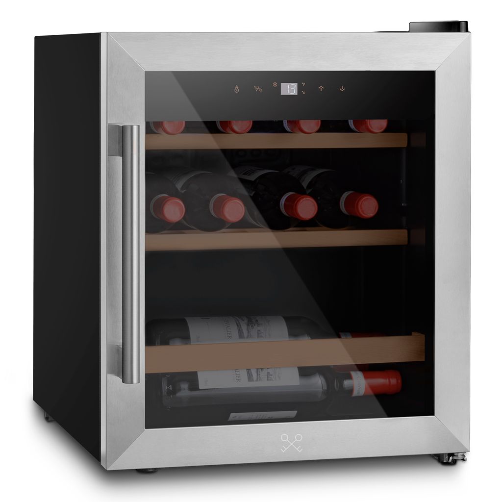 Les Petits Champs Weinkühlschrank CAVC15 / 15 Flaschen / 4°C - 18°C / Digitales Bedienfeld /4 Böden