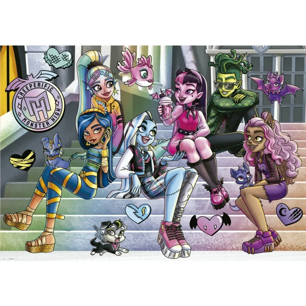 Puzzle Monster High EDUCA 1000 pièces : image sombre, pièces découpées