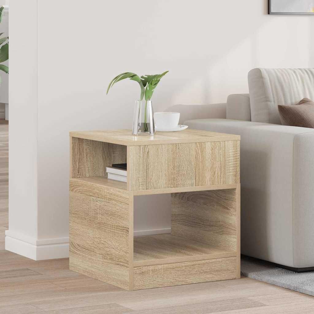 "Schlussverkauf" Wohnzimmer Beistelltisch - rechteckiger Kaffeetisch - Sonoma-Eiche 40,5x40x45 cm Holzwerkstoff C13741