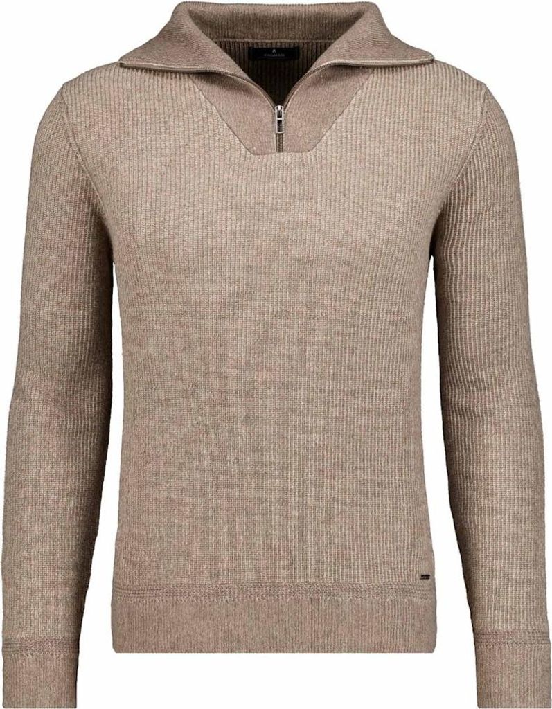 Ragman Strickpullover mit Troyer-Kragen, bicolour 746862