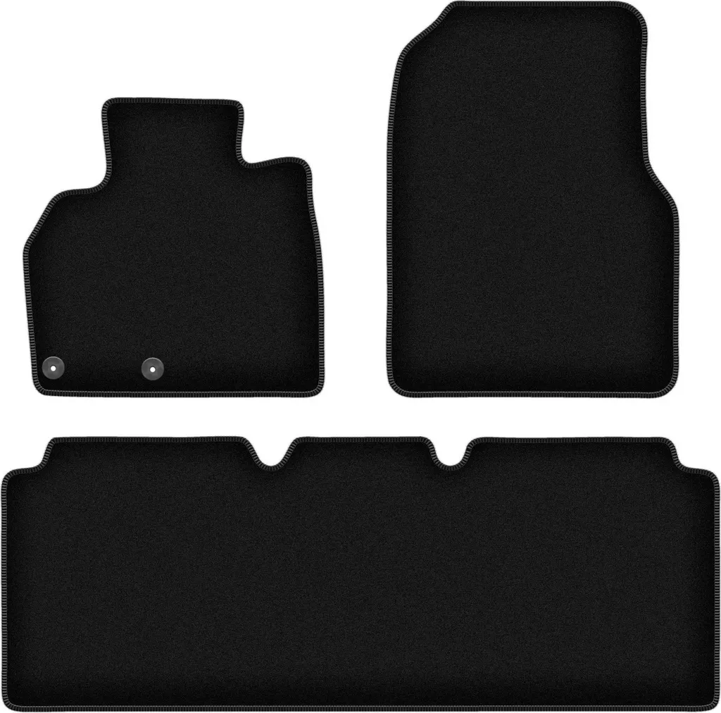 Tappetini Auto MTM One Su Misura Per Renault Espace IV (2002-2011) - Set 2 Anteriori + Posteriore, Moquette Nera Con Bordo Antiscivolo, Made In Italy - 2