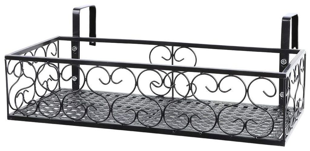 Hängendes Blumenregal aus Eisen für den Balkon – Robuster Pflanzenhalter, dekoratives Regal für drinnen und draußen.