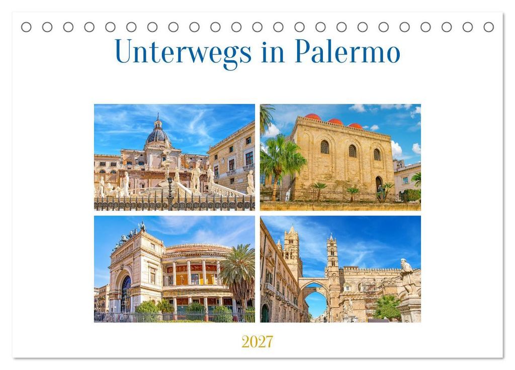 Unterwegs in Palermo (Tischkalender 2027 DIN A5 quer), CALVENDO Monatskalender