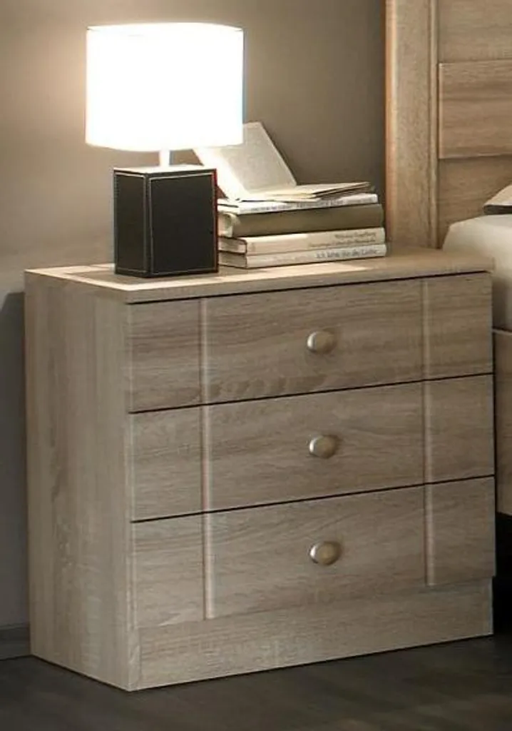 Chevet Curanum Reproduction Chêne Sonoma Vaja pour une Chambre Moderne