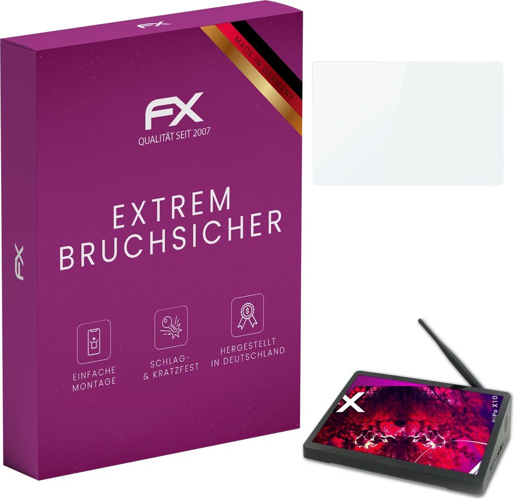 atFoliX FX-Hybrid-Glass Displayfolie kompatibel mit PiPo X10 Pro Glasfolie