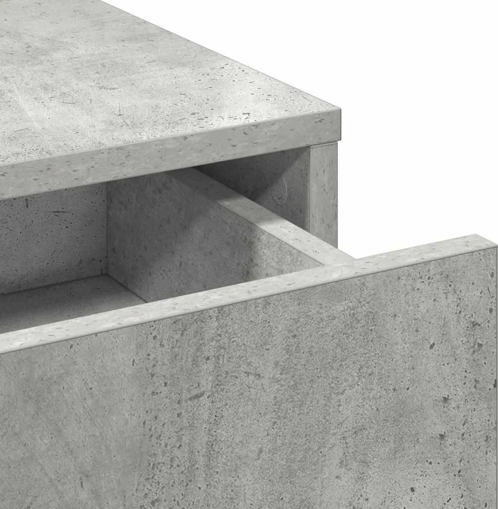 vidaXL Tavolino da Toilette Cemento Grigio 50x41x140 cm Design Moderno - 7