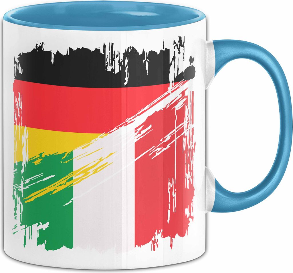 Italien Deutschland Flagge Halb Deutscher Halb Italiener Fußball Germany 2024 Europa Italy (Blau)
