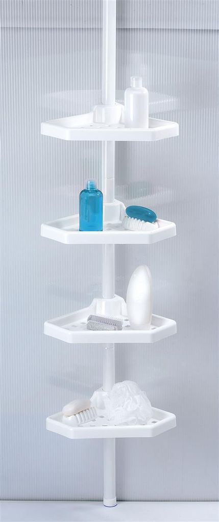 MSV Teleskop Badregal Duschecke Duschregal 4 Ablagen und Produktbild 3
