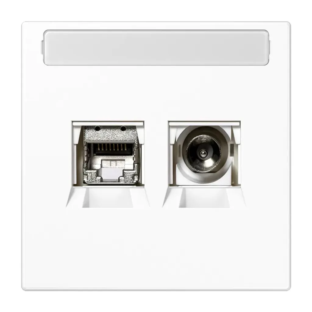 Jung MMDLS4521WWW Multimediadose : prise blanche robuste et design