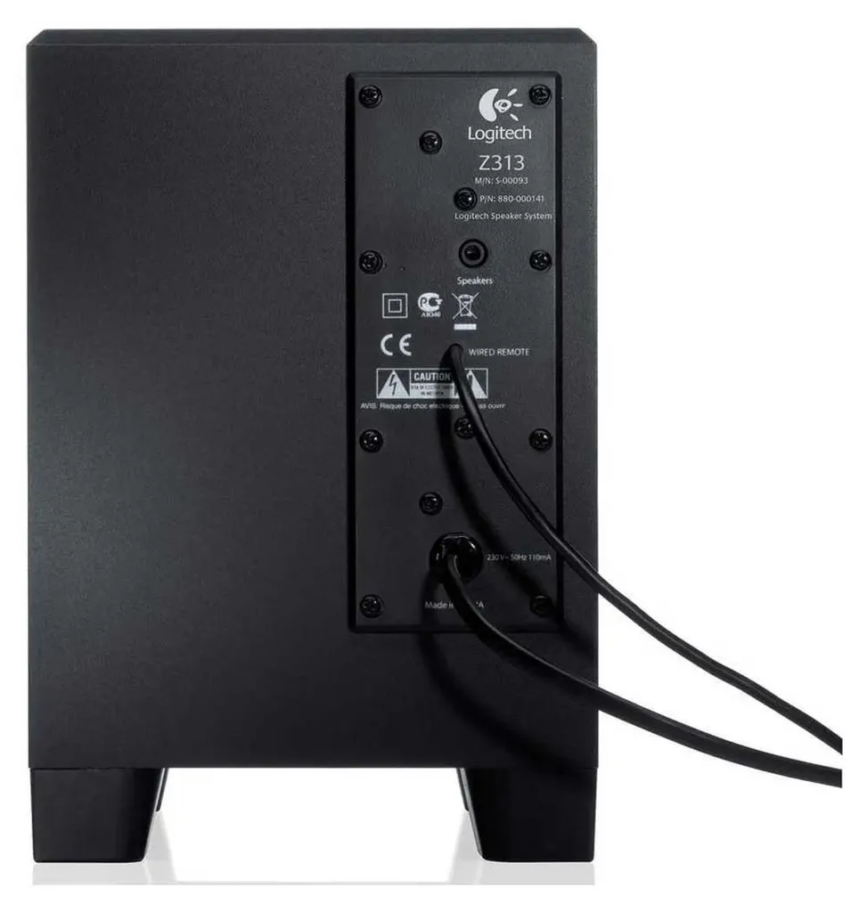Enceintes PC 2.1 Logitech Z313 Son Multimédia avec Commande Filaire Noir - 30