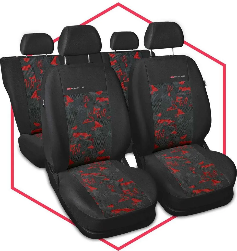 Coprisedili Universali Saab 9.5 Rosso - Lusso Accessibile e Comfort - 10