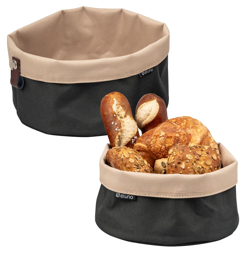 eluno runde Brotkörbe NOVARA 2er Set - für n, Obst, Gemüse, Produktbild 