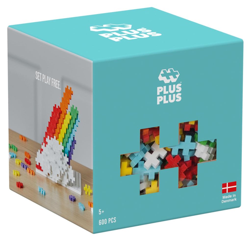 PLUS PLUS - 600 briques créatives arc-en-ciel Image du produit 