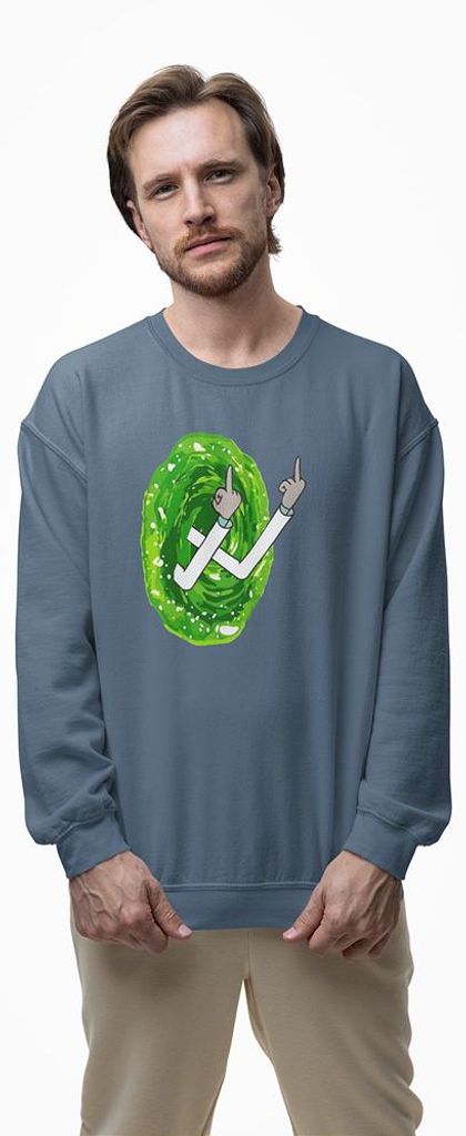 D&B Design Uni Pullover SWMO00051 Rick And Morty IndigoBlau-Größe M